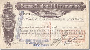 Exemplos de notas emitidas pelo BNU para todas as Colónias portuguesas